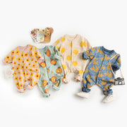 Cartoon Pattern Print Unisex Long Sleeve Jumpsuit