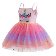 Unicorn Sleeveless Baby Summer Casual Tutu Dress