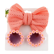 Trendy Sunglasses and Cute Bow Headwear Set for Kids