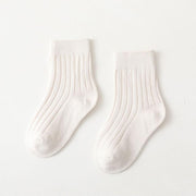 Calcetines de canalé de cuello alto de colores para bebés