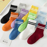 White Stripes Cotton Socks For Children