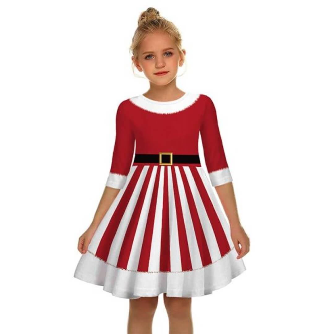 Santa Claus Christmas Fashion Dress, 9 / Red/White Santa Claus Christmas Fashion Dress, 9 / Red/White