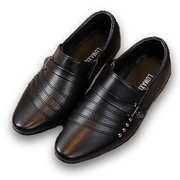 Stitch and Belt Design Boys Formal Leather Party Shoes