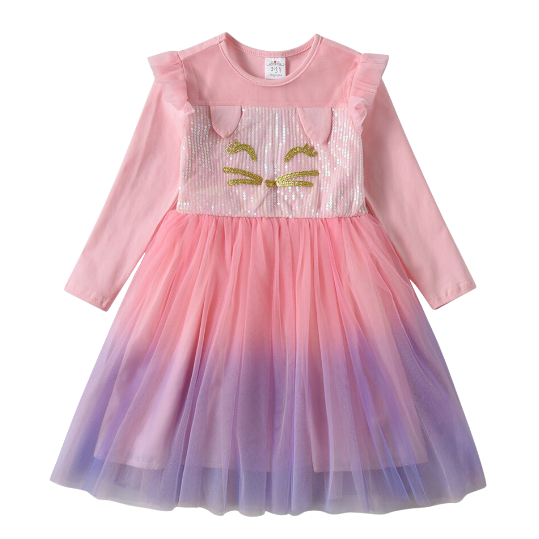 Sweet Color Rabbit Design Dress, Pink/Purple / 7 Sweet Color Rabbit Design Dress, Pink/Purple / 7
