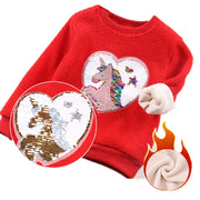 Suéter de sirena con estampado de lentejuelas que cambia de diseño