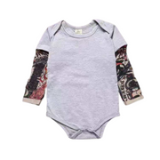Printed Tattoo Sleeve Baby Bodysuit