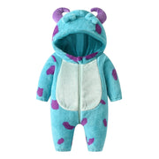 0–3 Years Infant Baby Boy Girl Fleece Jumpsuit