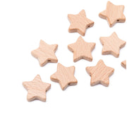 10PCS Wooden Star Beads