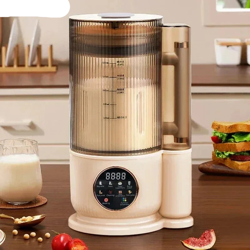 110V Electric Soy Milk & Baby Food Maker – 1500ml, 12-Blade, Quiet & Smart Touch