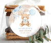 2025 New Personalized Baptism Balloon Bear Stickers