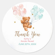 2025 New Personalized Baptism Balloon Bear Stickers