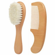 Wooden Baby Hair Brush & Comb Set: Gentle Baby Care