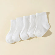5 Pairs/Lot Baby Breathable Cotton Socks