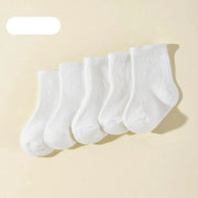 5 Pairs/Lot Baby Breathable Cotton Socks
