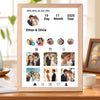 Personalized “Our Love Story Profile” Light-Up Couple Photo Frame – Custom Names, Dates & Photo Grid Design | Anniversary Gift Frame for Couples, Weddings & Romantic Occasions
