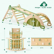 7-in-1 Foldable Wooden Climbing Set for Toddlers 