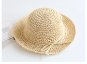 Child Summer Straw Hat: Foldable Beach Cap