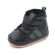 Baby First Walking Shoes: Ankle-Covered, Anti-Slip PU Sole