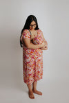 Floral Maternity Labor & Delivery Nursing Gown – Soft Modal Hospital Dress