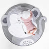 Cartoon Baby Play Mat – Round Soft Cotton Crawling Rug for Kids | 18 Animal Designs | 90cm