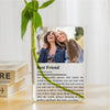 Custom Photo & Name Book-Shaped Flower Vase Gift for Best Friends
