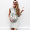 Cute Cartoon Letter Print Maternity Dress 