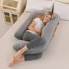 Full Body Maternity Pillow (U-Shaped), Detachable Crystal Velvet Cover