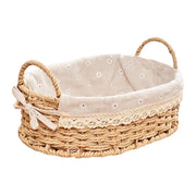 Handwoven Wicker Storage Baskets with Handles 