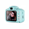 Children's digital camera with a screen displaying a photo on a white background