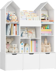Kids Toy Storage Organizer with Castle Roof