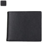 Black leather wallet on a white background