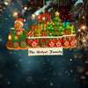Personalized Gingerbread Family Train Ornament