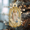 Personalized Virgin Mary Wooden Ornament