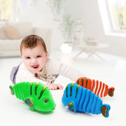 Plastic Wind-Up Wiggle Fish Toy