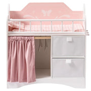 Robotime Wooden Baby Doll Crib with Storage