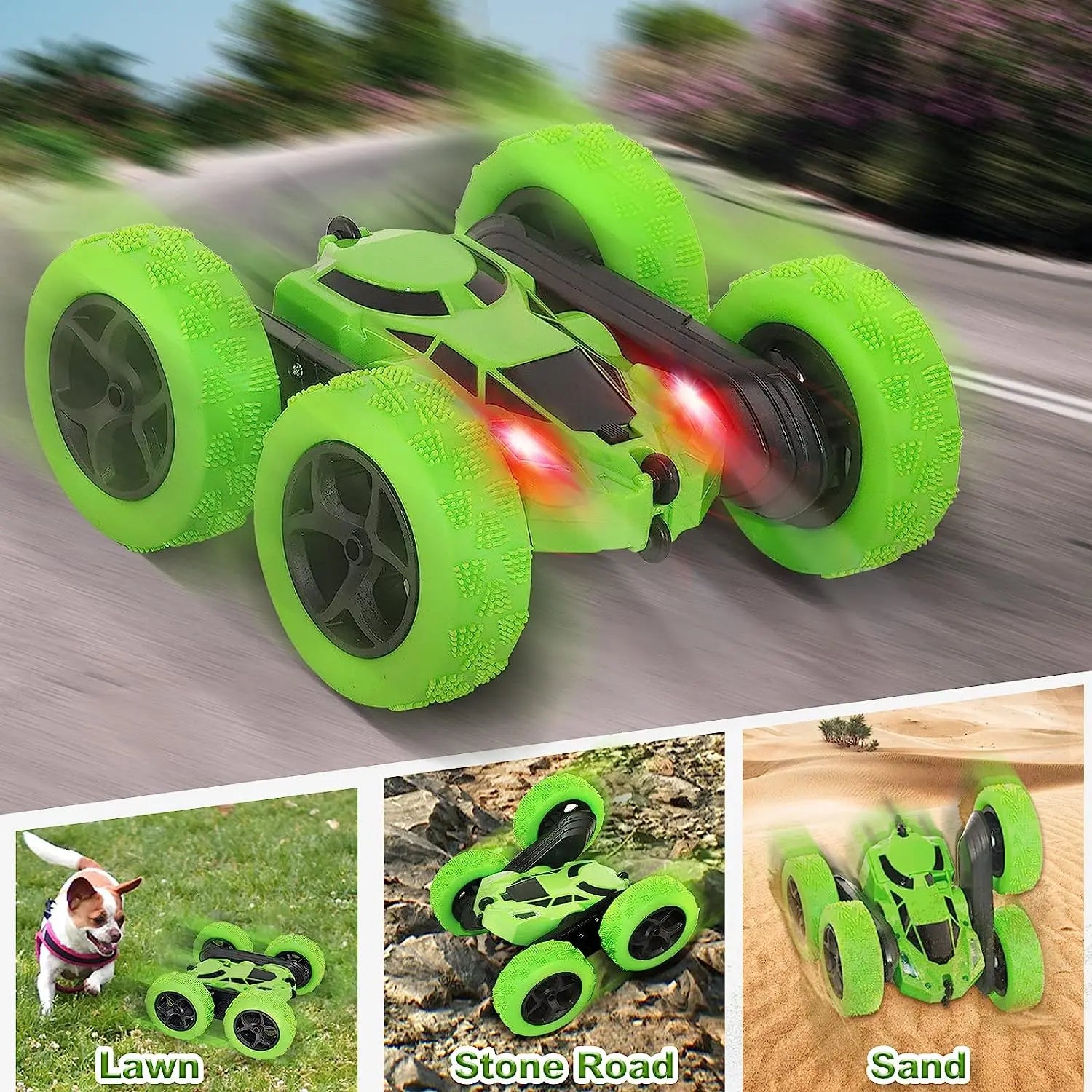 Double-Sided Flip RC Stunt Car: Remote Control, 360
