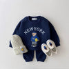 Baby Clothes Set: Letter Bear Hoodie + Pants