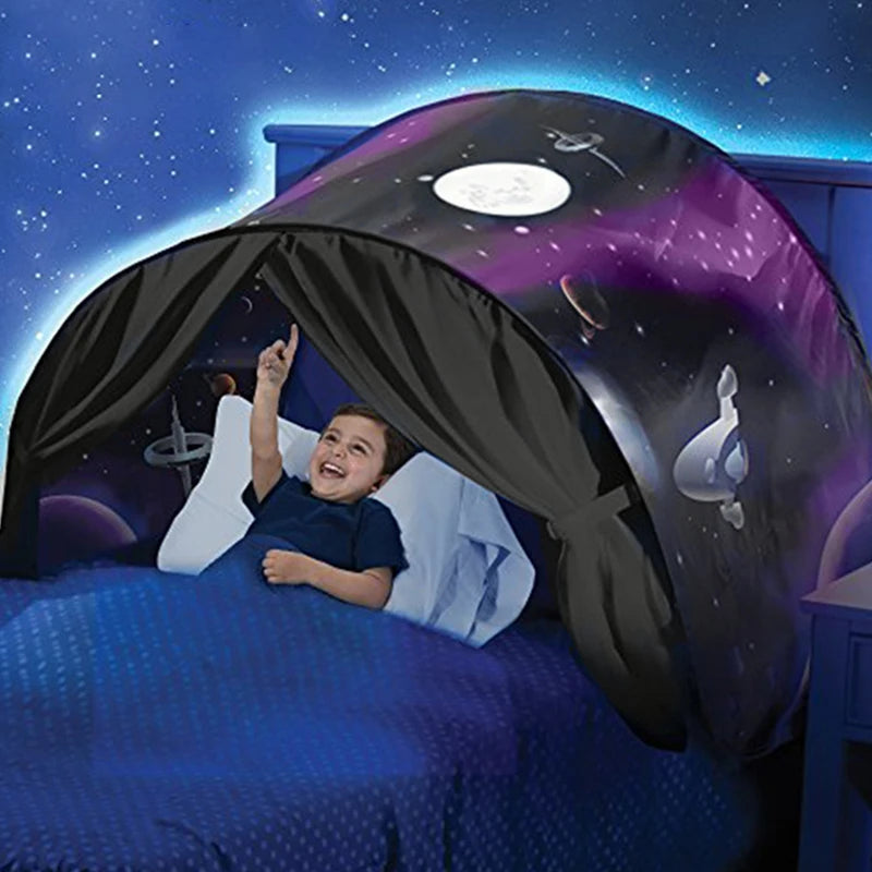 magic tent Imaginative Kids' Tent with Optional LED Light – Create a Magical Bedtime Haven!, Winter with Light