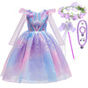 Wicked Girls Cosplay Costume – Purple Witch Princess Dress & Accessories Set