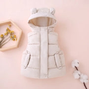 Toddler Hooded Cotton Padded Vests (1Yrs-7Yrs)