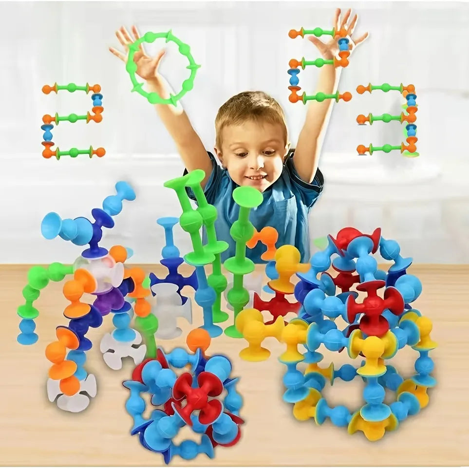 Suction Cup Building Blocks Toy Set