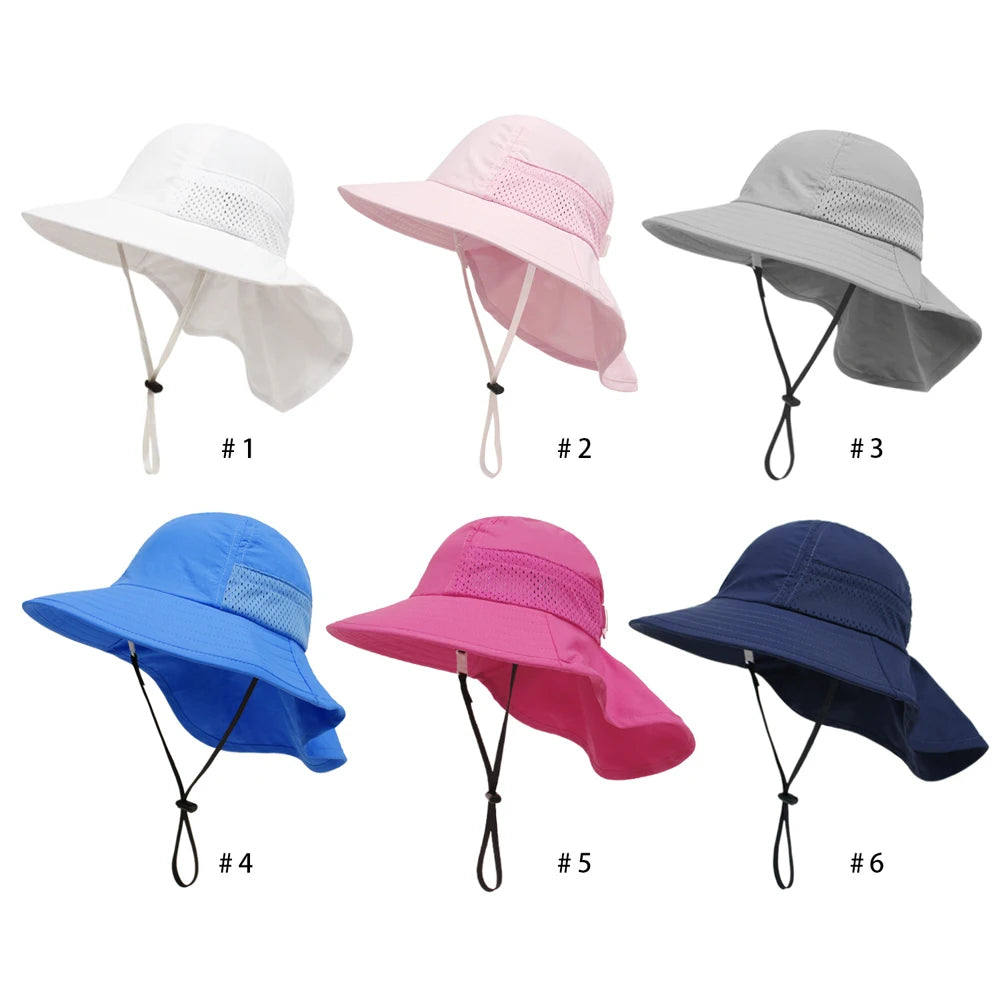 Adjustable Bucket Hat: Beach Sun Protection for Kids – 1lovebaby