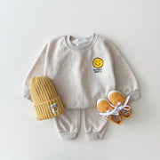 Smiley Face Baby Hoodie Set
