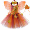 Girls Fairy Tutu Dress – Floral Costume with Headband Options