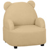 Bear Shaped Toddler Armchair with Teddy Fleece Upholstery, Cozy Furniture for Kids Bedroom, Playroom, and Reading (Ages 18 Months–3 Years, Max 45 KG)