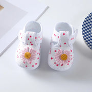 Floral Bow Soft Sole Baby Girl Shoes - 1Lovebaby