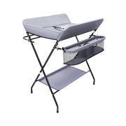 Foldable Baby Diaper Changing Table, Ergonomic Changing Station with 3-Compartment Side Organizer and Bottom Shelf, Stable Triangular Structure (Max 55 LBS)