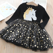 Unicorn Princess Dress - Toddler Kids Dresses (3-7Y)