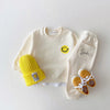 Adorable Smiley Print Baby Tracksuit Set
