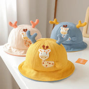 Lindo sombrero de cubo para bebé con dibujos de animales: con orejas, adecuado para bebé 